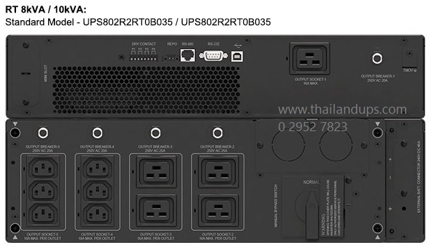 ภาพด้านหลังเครื่อง Delta RT-10kVA-2Y - rear